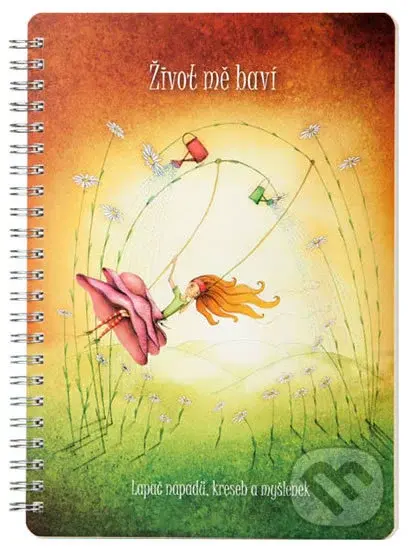 Kroužkový blok ŽIVOT MĚ BAVÍ A5, čistý, 50 listů [CZ] [Papírenský sortiment]