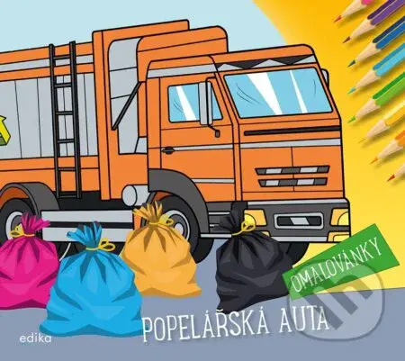 Popelářská auta – omalovánky - Michaela Tučková, Petra Vybíhalová (Ilustrátor) - kniha z kategorie Omalovánky