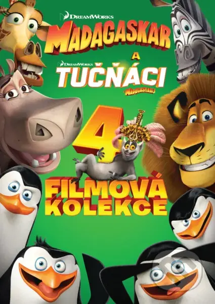Madagaskar 1.-3. + Tučniaky z Madagaskaru kolekcia (SK) - film z kategorie Animované pohádky