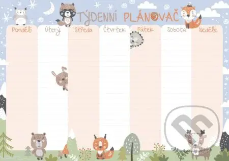 Týdenní plánovač - Zvířátka