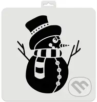 Vánoční šablona - Sněhulák