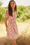 Trendyol Pink Waist Opening Mini Woven Lined Gimped Woven Dress