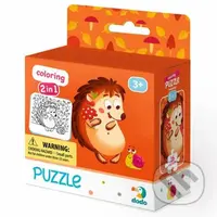 Puzzle s omalovánkou - Ježek - puzzle z kategorie Maxi dílky