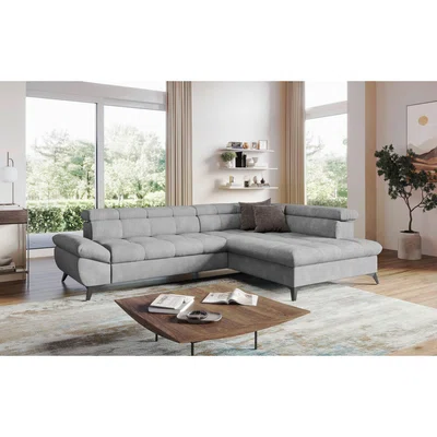 Welnova SEDACÍ SOUPRAVA, textil, šedá