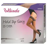 Tělové dámské samodržící punčochy BELLINDA Hold Up Sexy 15 DEN