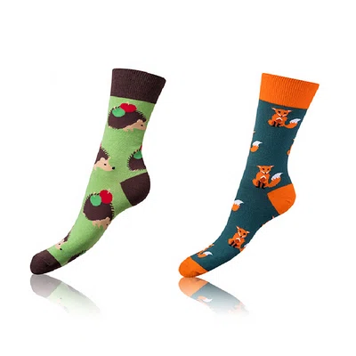Bellinda
CRAZY SOCKS 2x - Cheerful Socks 2 Pairs - Orange - Light Green