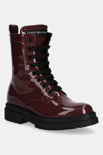 Dětské boty Tommy Hilfiger červená barva, T4A5-34025