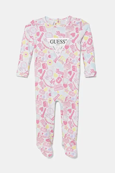 Kojenecké bavlněné dupačky Guess S5YG01 KA6W4