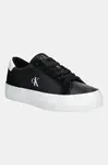 Tenisky Calvin Klein Jeans VULC FLATFORM MG NYLON MIX dámské, černá barva, YW0YW01896