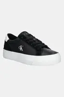 Tenisky Calvin Klein Jeans VULC FLATFORM MG NYLON MIX dámské, černá barva, YW0YW01896