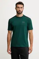 Tričko EA7 Emporio Armani pánské, zelená barva, s potiskem, AF13956.7M000656