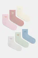 Ponožky adidas Originals 6-pack dámské, růžová barva, JV8602