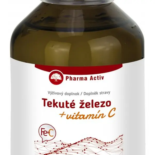 PHARMA ACTIV Tekuté železo + vitamín C 300 ml