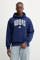 Mikina adidas Collegiate pánská, tmavomodrá barva, s kapucí, s potiskem, KC3874