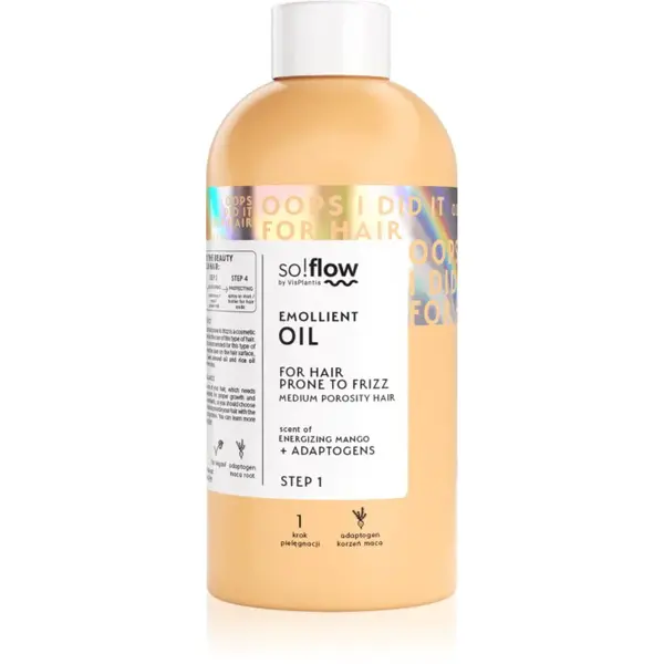 so!flow Medium Porosity Hair Emollient Oil hydratační olej proti krepatění 150 ml