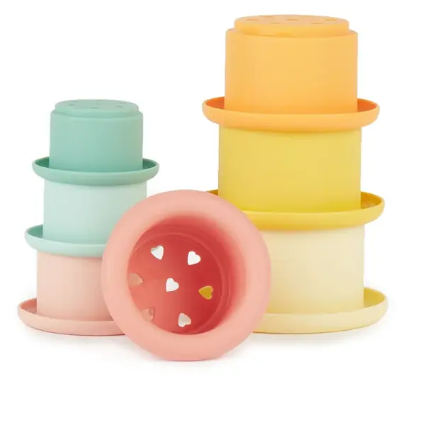 Bieco Silikonové stohovací kelímky - Tropical Vibes