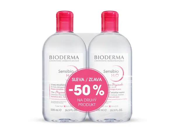 BIODERMA Sensibio H2O micelární voda 500 ml 1+1 Festival