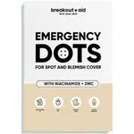 Breakout+aid Náplasti na akné s niacinamidem a zinkem Emergency Dots 72 ks