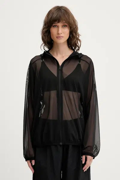 Mikina adidas All SZN dámská, černá barva, s kapucí, hladká, JM3734