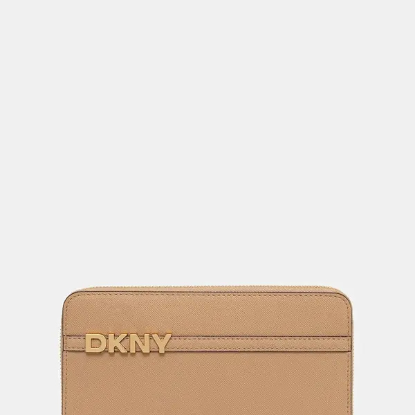 Kožená peněženka Dkny dámská, zelená barva, R521KM28