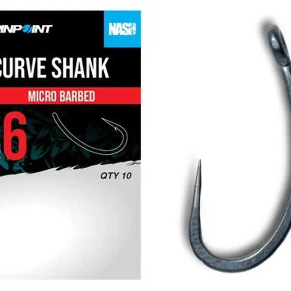 Nash háčky curve shank barbless 10 ks - velikost 8