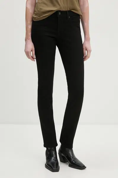 Džíny Levi's 712 SLIM černá barva