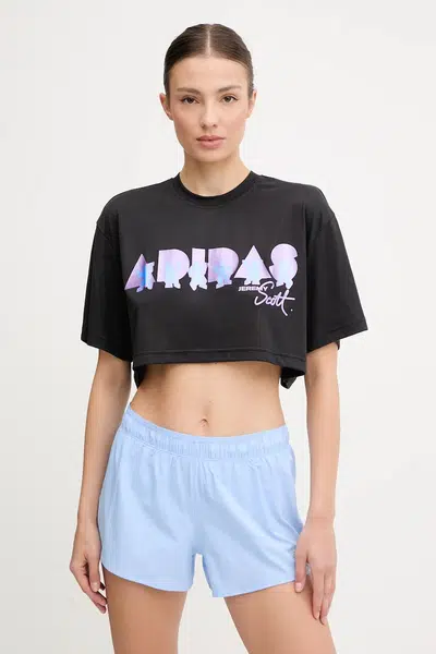 Tréninkové tričko adidas Performance PRIDE dámské, černá barva, JL7613