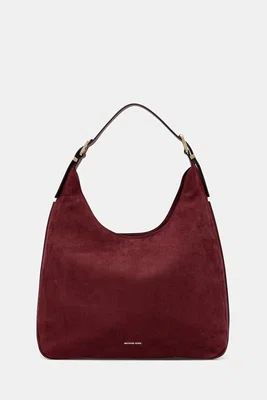 Kožená kabelka MICHAEL Michael Kors NOLITA vínová barva, 30F4GY5H3T