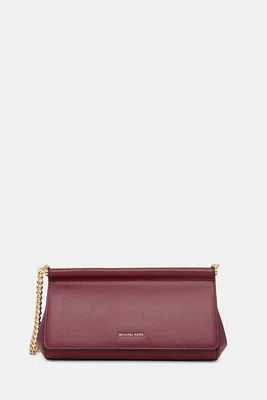 Kožená kabelka MICHAEL Michael Kors vínová barva, 30S5G9YC6L