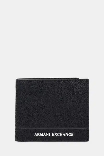 Kožená peněženka Armani Exchange pánská, černá barva, XM000167 AF17217