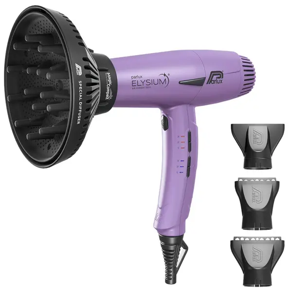Profesionální fén na vlasy s difuzérem Parlux Elysium Lilac - 2300 W, světle fialový + dárek zdarma