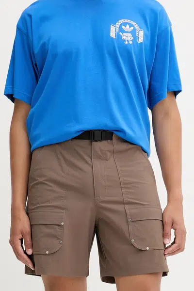 Kraťasy adidas Originals Essentials pánské, hnědá barva, JW1081