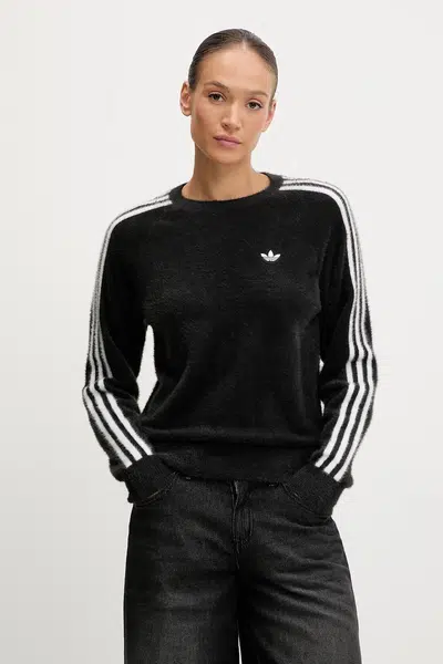 Svetr adidas Originals Holiday Sweater dámský, černá barva, JX7813