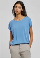 Women's modal T-shirt with extended shoulder horizontblue