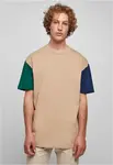Organic oversized T-shirt Colorblock unionbeige