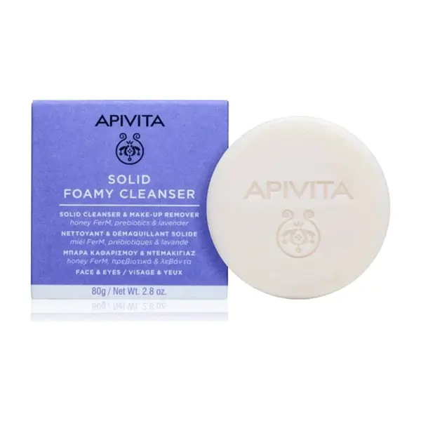 APIVITA Solid Foamy Cleanser Mýdlo na pleť 80 g