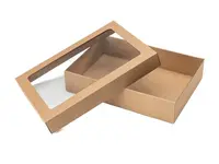 25 ks - Dárková krabice dno + průhledné víko 340x230x70