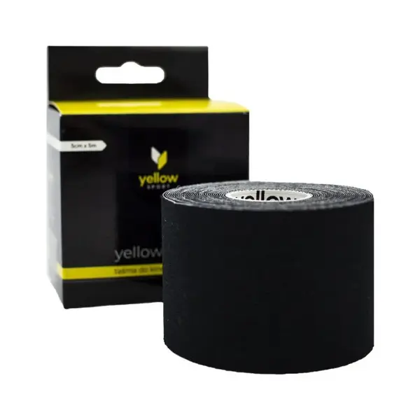 Kineziologická tejpovacia páska yellowTAPE 5 cm x 5 m čierna