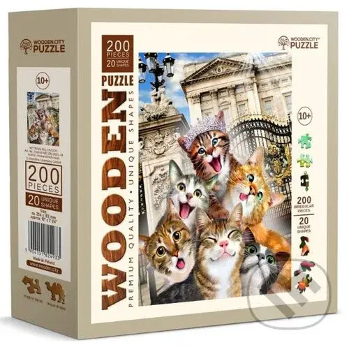 Koťata v Londýně (Dřevěné puzzle)