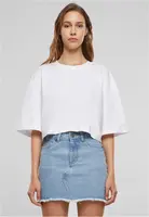 Women's T-Shirt Heavy Organic Oversized Cropped White
