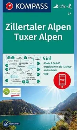 Zillertaler Alpen, Tuxer Alpen (4 in 1, WK 37, 1:50.000)