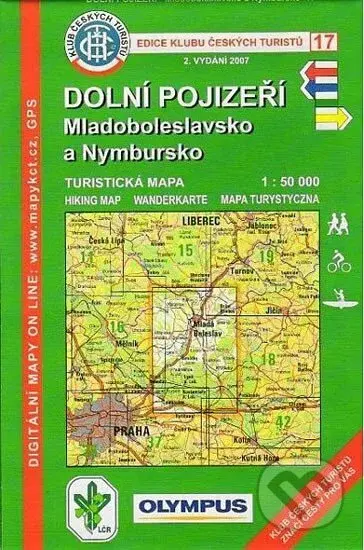 KČT 17 Dolní Pojizeří 1:50.000 / turistická mapa