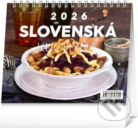 NOTIQUE Stolový kalendár Slovenská kuchyňa 2026 (riadkový)