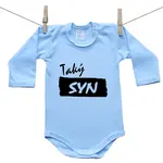 Boodyy Modré body s dlhým rukávom Taký syn 56 (0-2 mesiace)