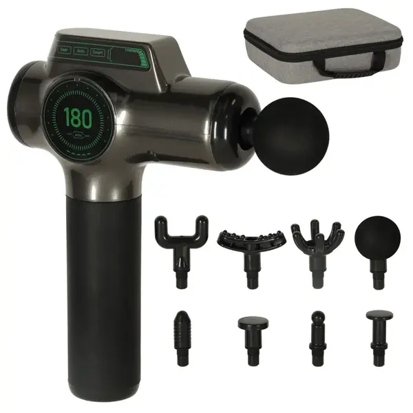 Masážna Pištoľ Na Telo A Chrbát 8V1 S Led Displejom