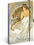 NOTIQUE Notes Alfons Mucha – Hudba (linajkovaný, elastické zatváranie)