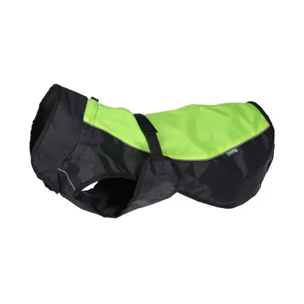 Bunda pre psov reflexná Malmö M-40cm čierna/neónovo žltá