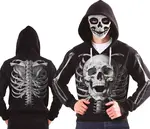 Pánska mikina čierna Lebka + maska L 52-54
