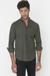 Trendyol Green Slim Fit Single Pocket Shirt