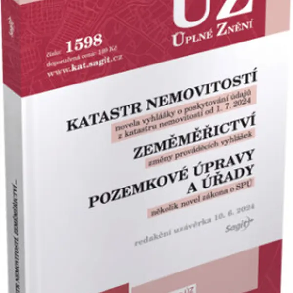 ÚZ 1598 Katastr nemovitostí, Zeměměřictví, Pozemkové úpravy a úřady